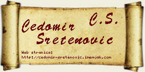 Čedomir Sretenović vizit kartica